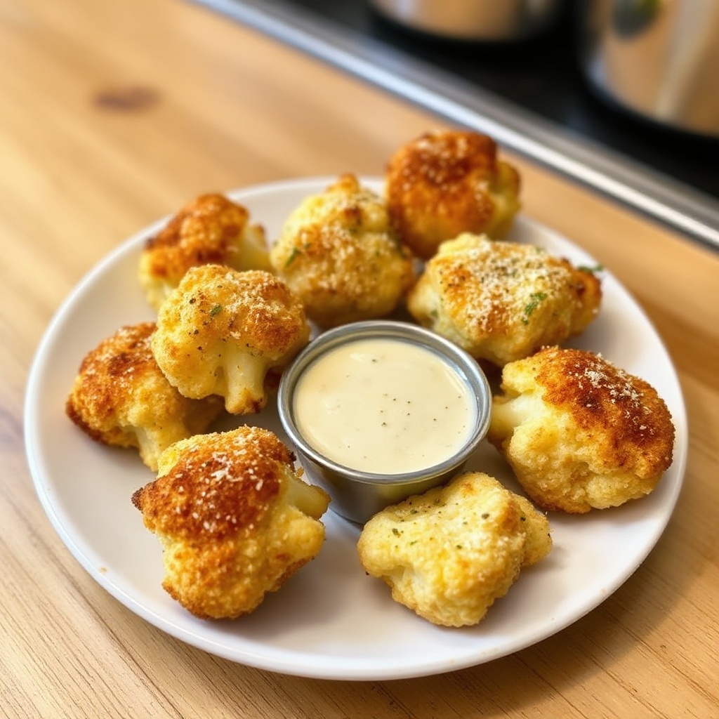 Crispy Parmesan Cauliflower Bites