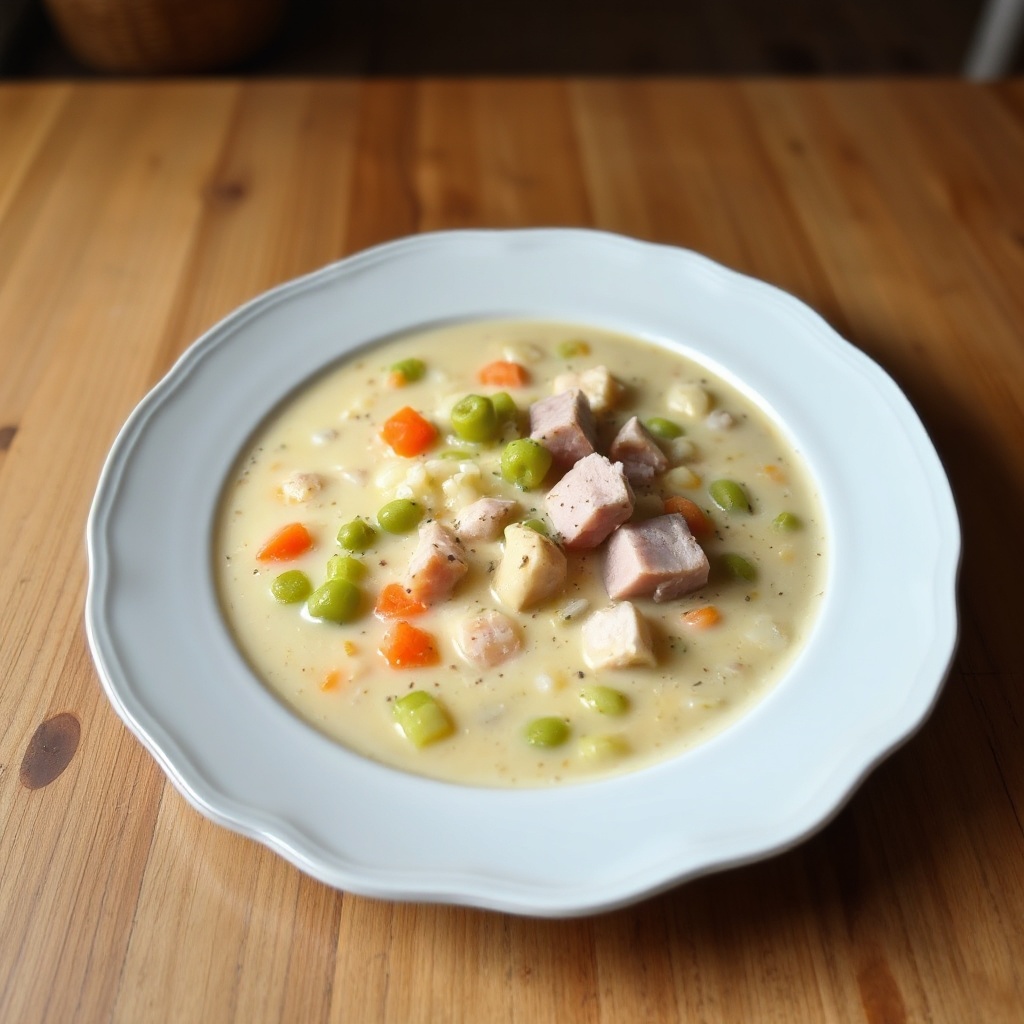 Cremige Schinken-Gemüse-Suppe