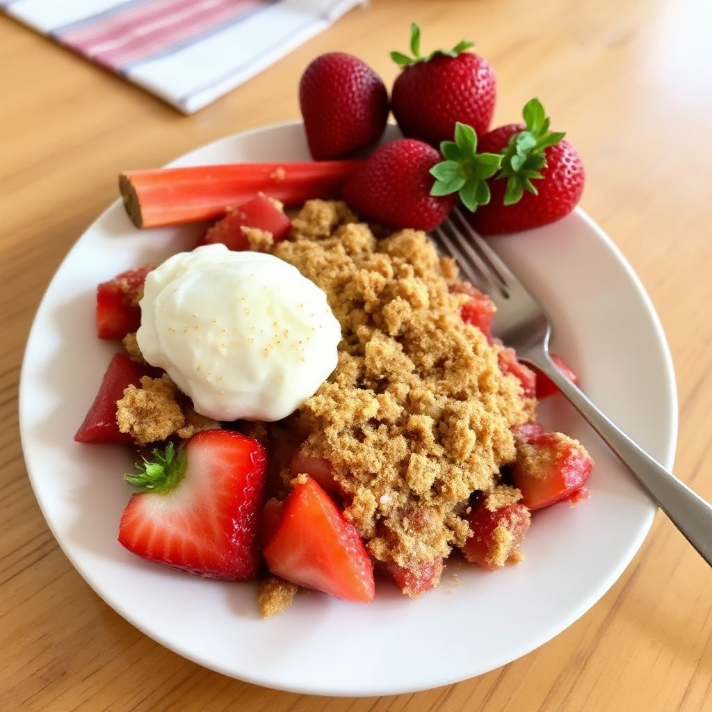 Crumble di Fragole e Rabarbaro