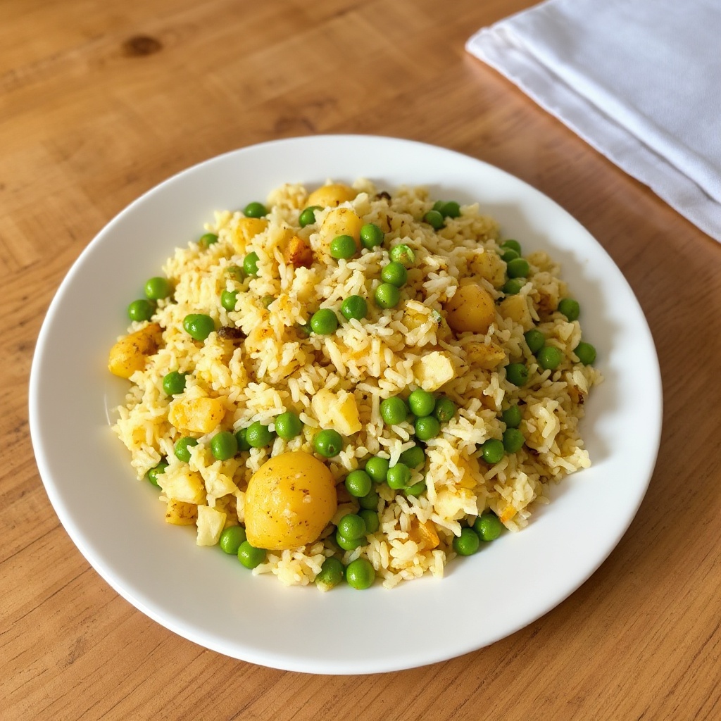 Pilaf di Patate e Piselli Speziato