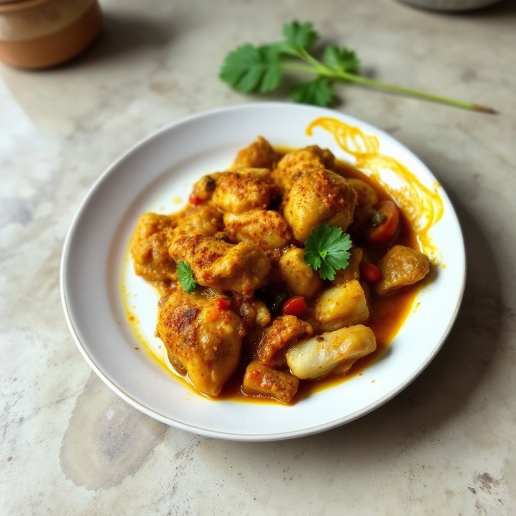 Gewürztes Hühnchen Karahi Vergnügen