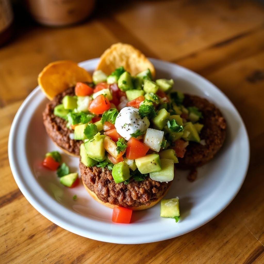 Mini Hamburger Tex-Mex con Salsa di Avocado