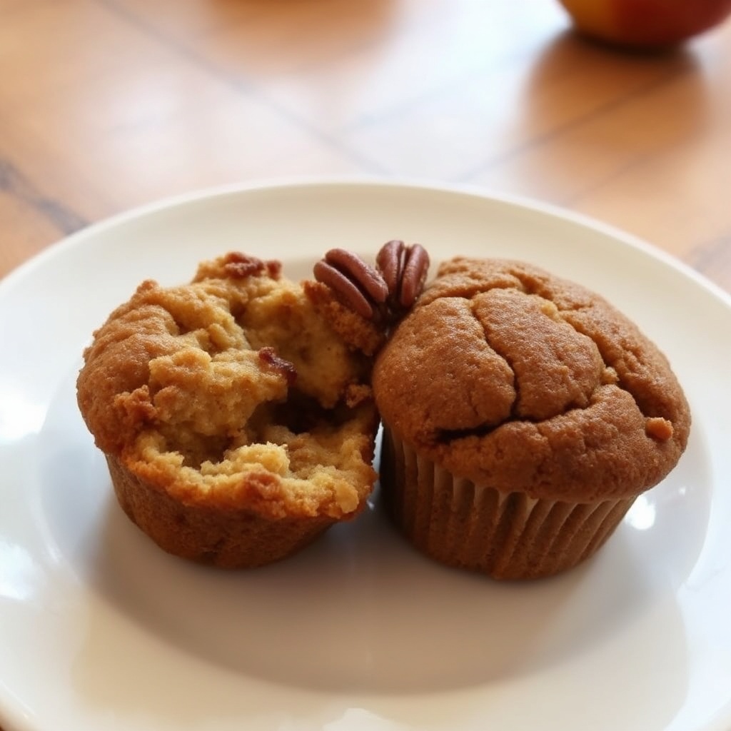 Muffin di Mele, Cannella e Noci Pecan