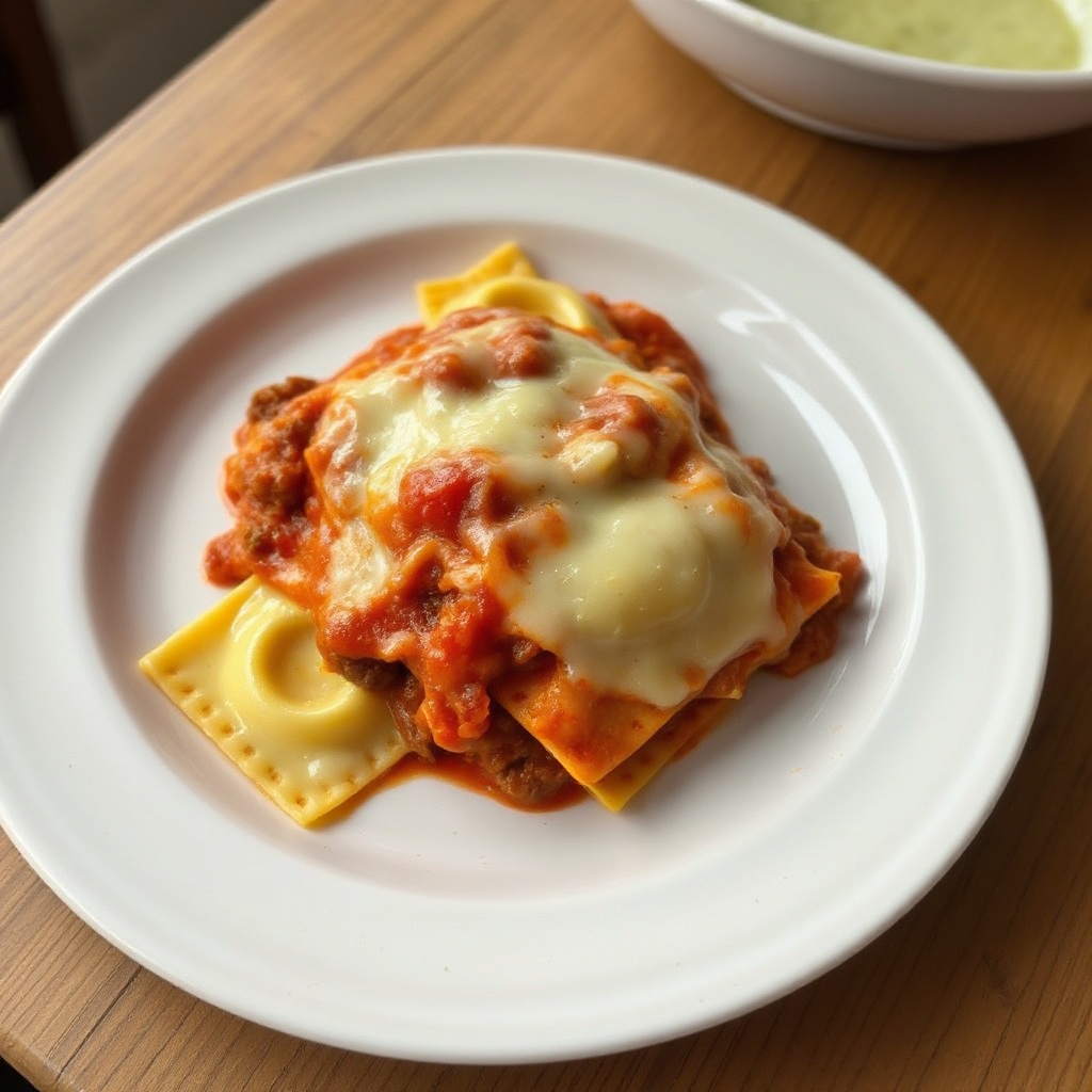 Cheesy Ravioli Bake