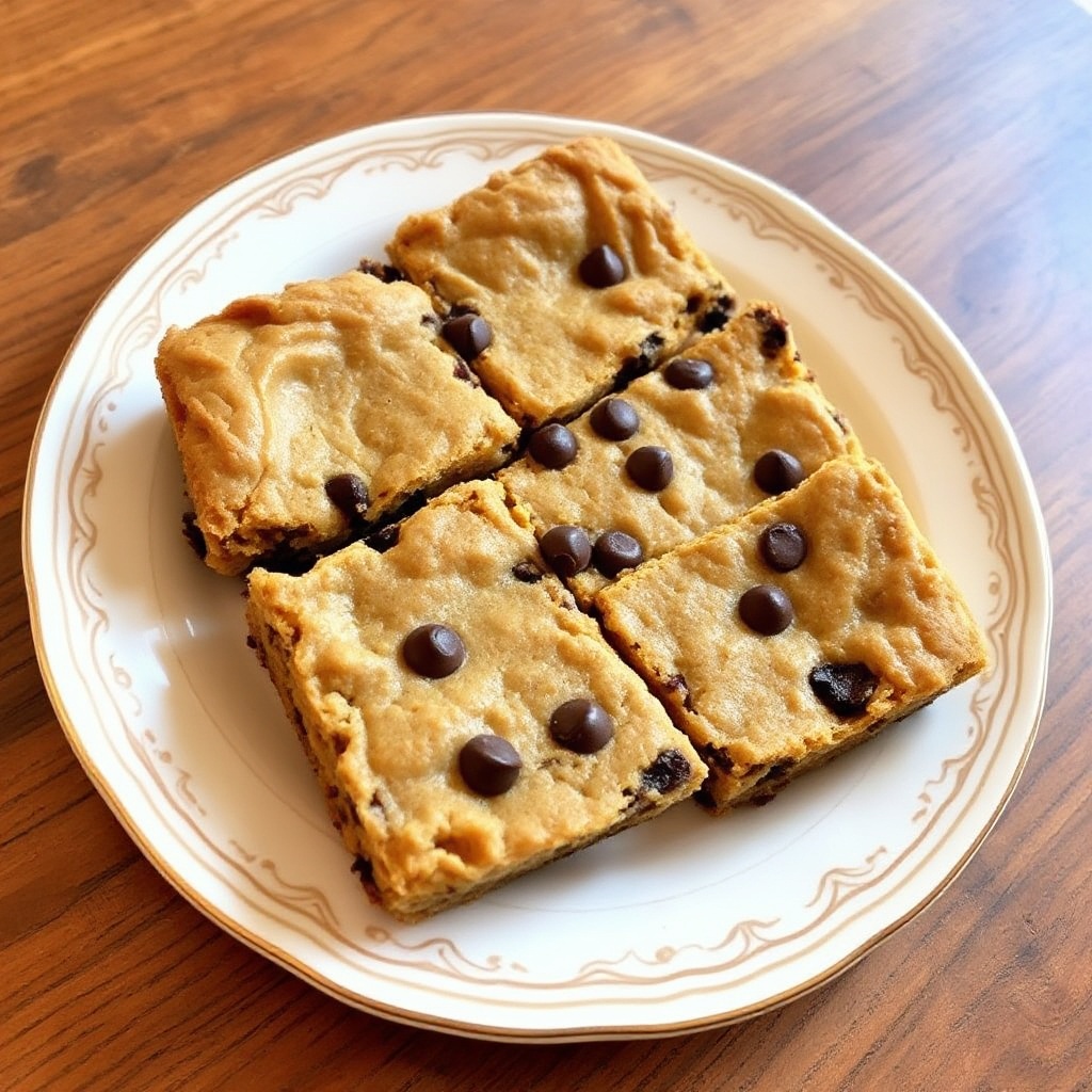 Blondies Decadenti al Burro di Arachidi e Gocce di Cioccolato