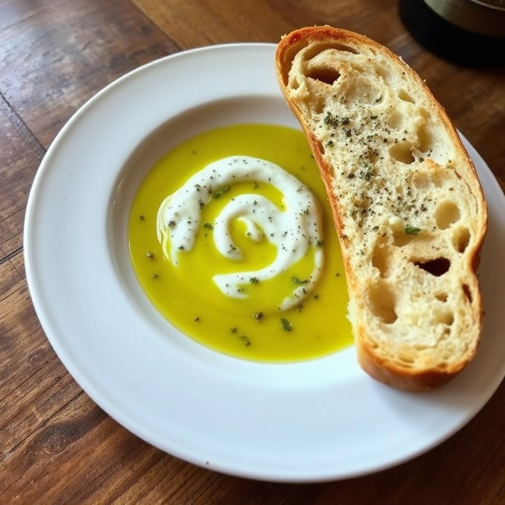 Herbed Olive Oil Dip with Crusty Bread
