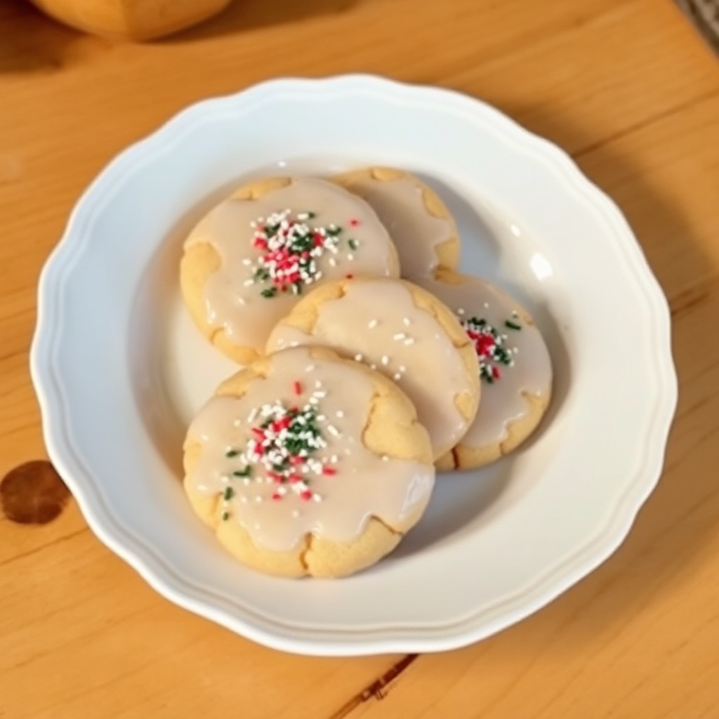 Italian Glazed Sprinkle Cookies