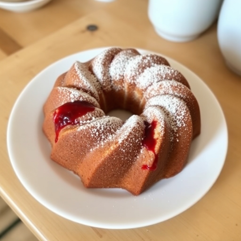 Spiced Jam Bundt Cake