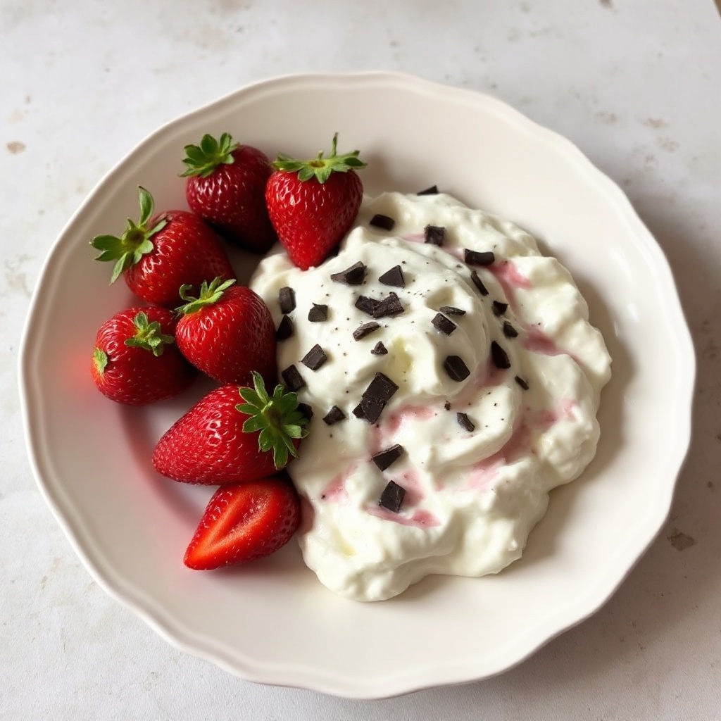 Strawberries with Creamy Ricotta Delight