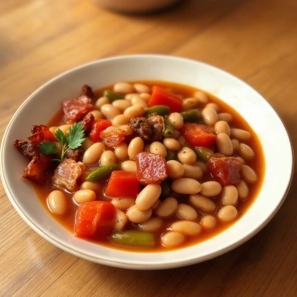 Herzhafter Butterbohnen- und Tomateneintopf