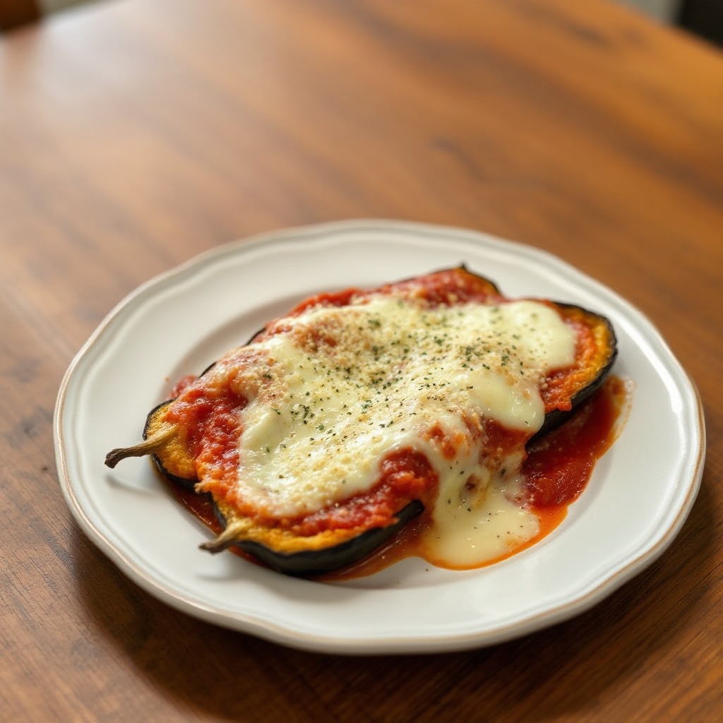 Knuspriges Gebackenes Auberginen-Parmesan