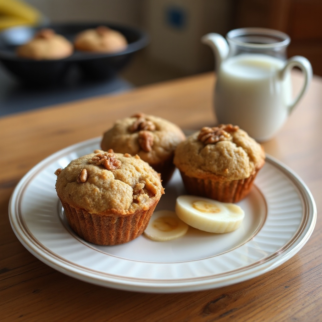 Bananen-Nuss-Frühstücksmuffins