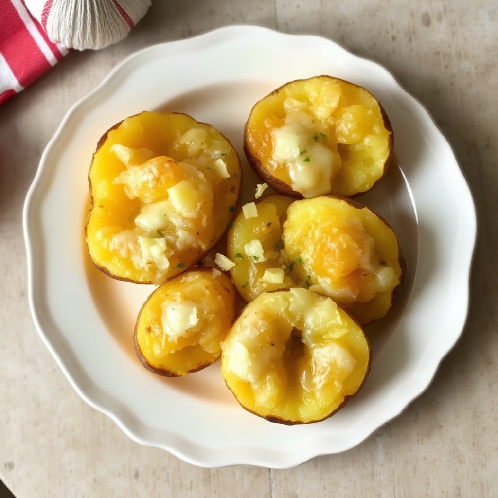 Patate al Forno con Formaggio e Aglio
