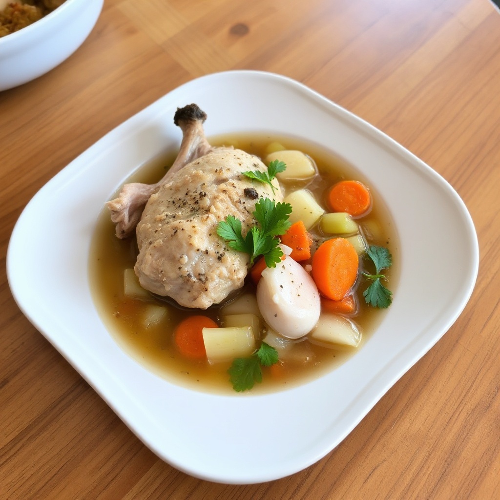 Hearty Slow Cooker Turkey and Herb Soup