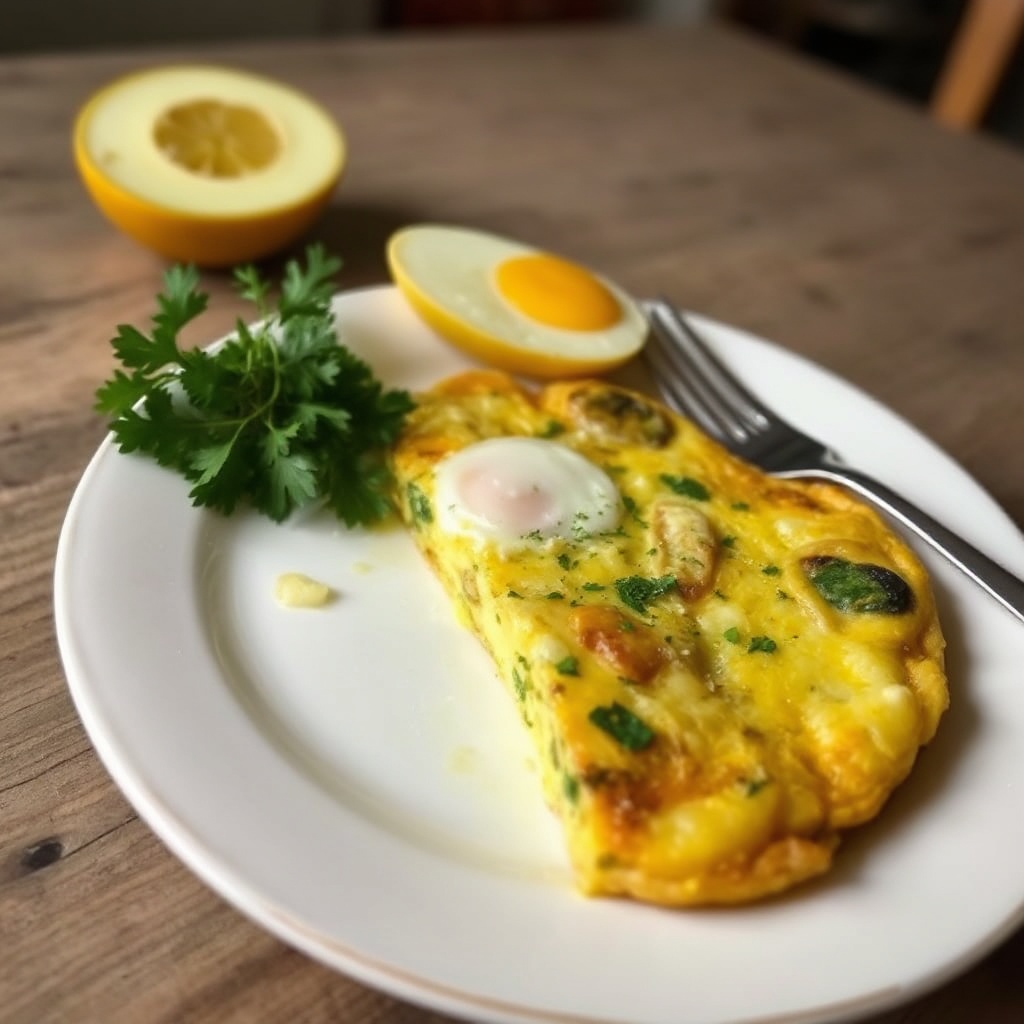 Goldene Kartoffel- und Kräuterfrittata