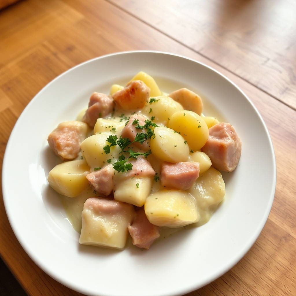 Creamy Ham and Potato Bake