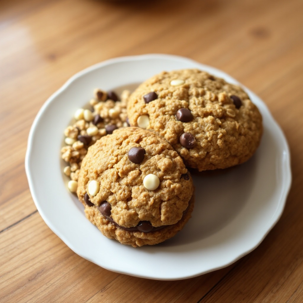 Crispy Oatmeal Chocolate Sandwich Cookies