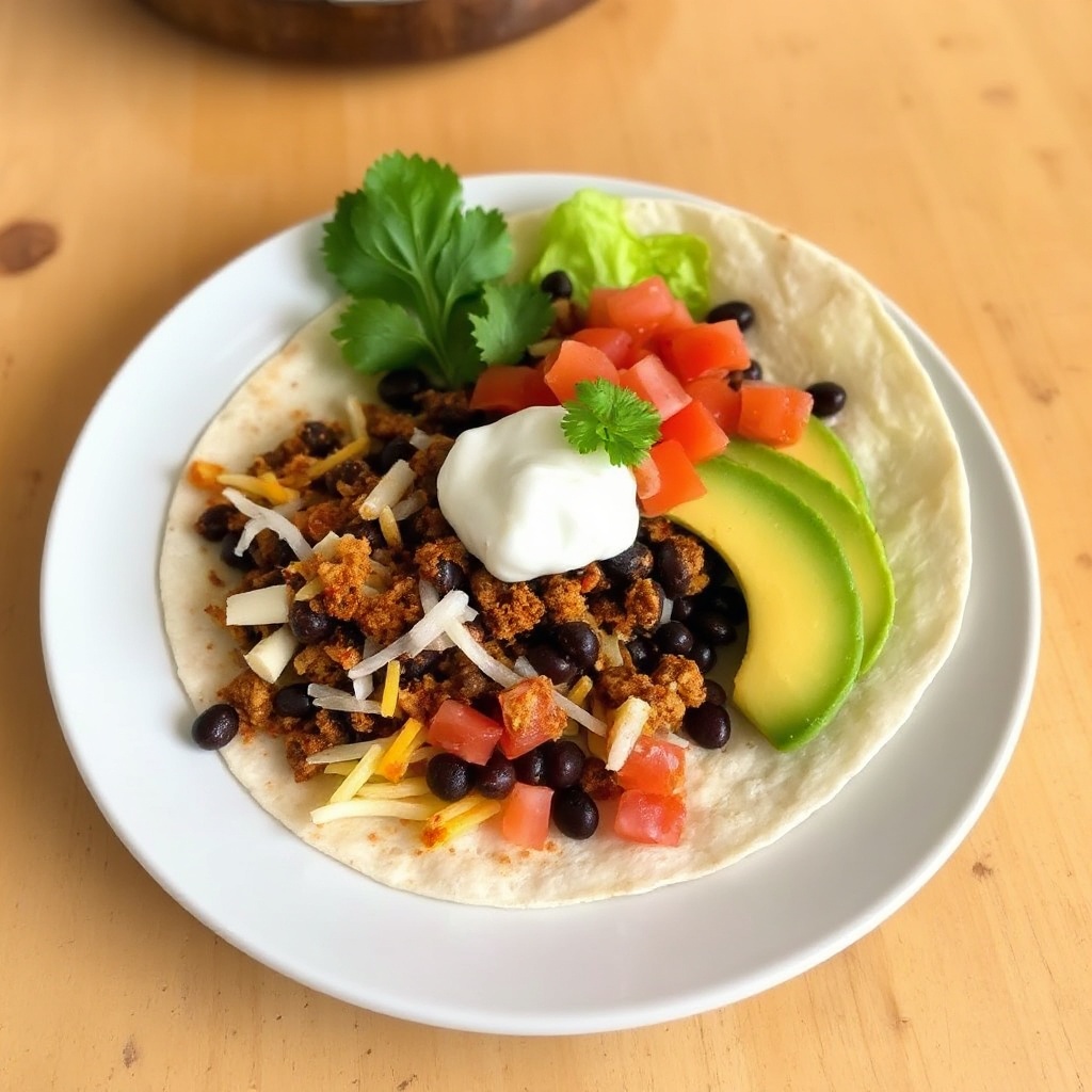 Spiced Black Bean and Avocado Wraps