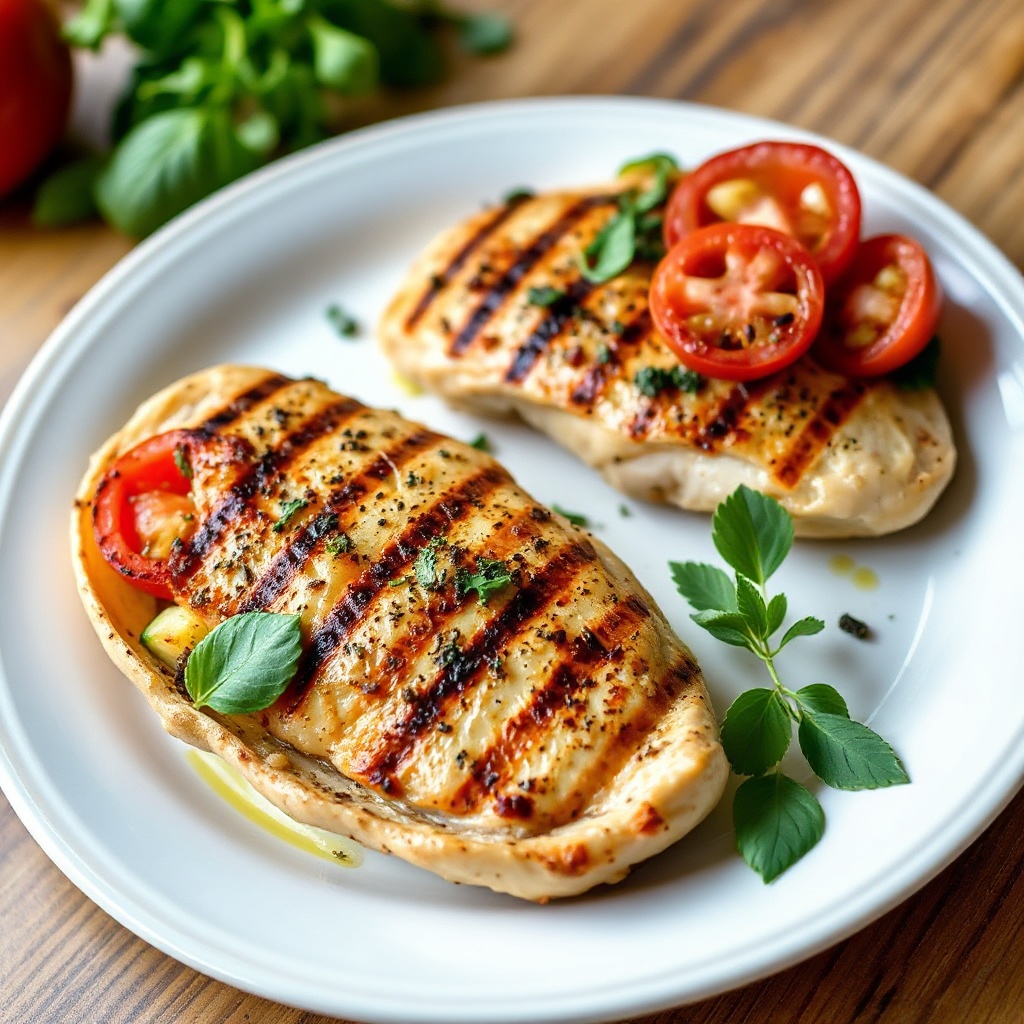 Petti di Pollo Grigliati Ripieni di Verdure Estive