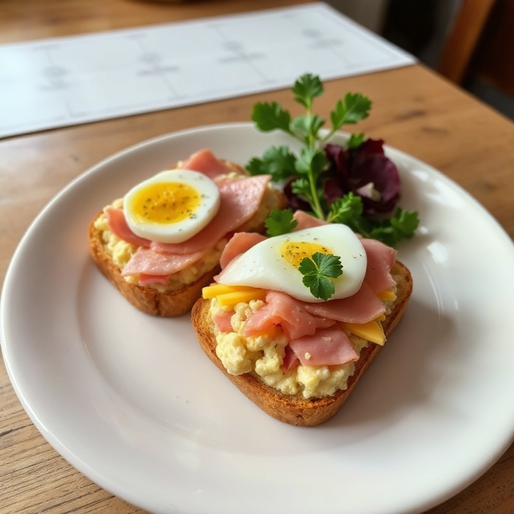 Bruschette Salate con Prosciutto e Uova