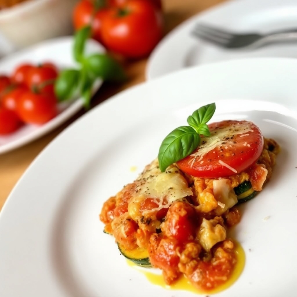 Gratin di Zucchine e Pomodori Mediterraneo
