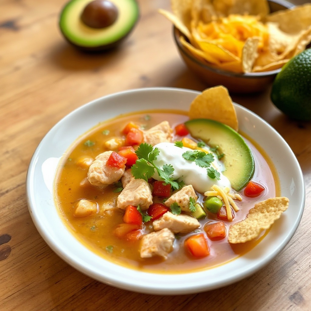 Zuppa di Pollo e Avocado al Lime