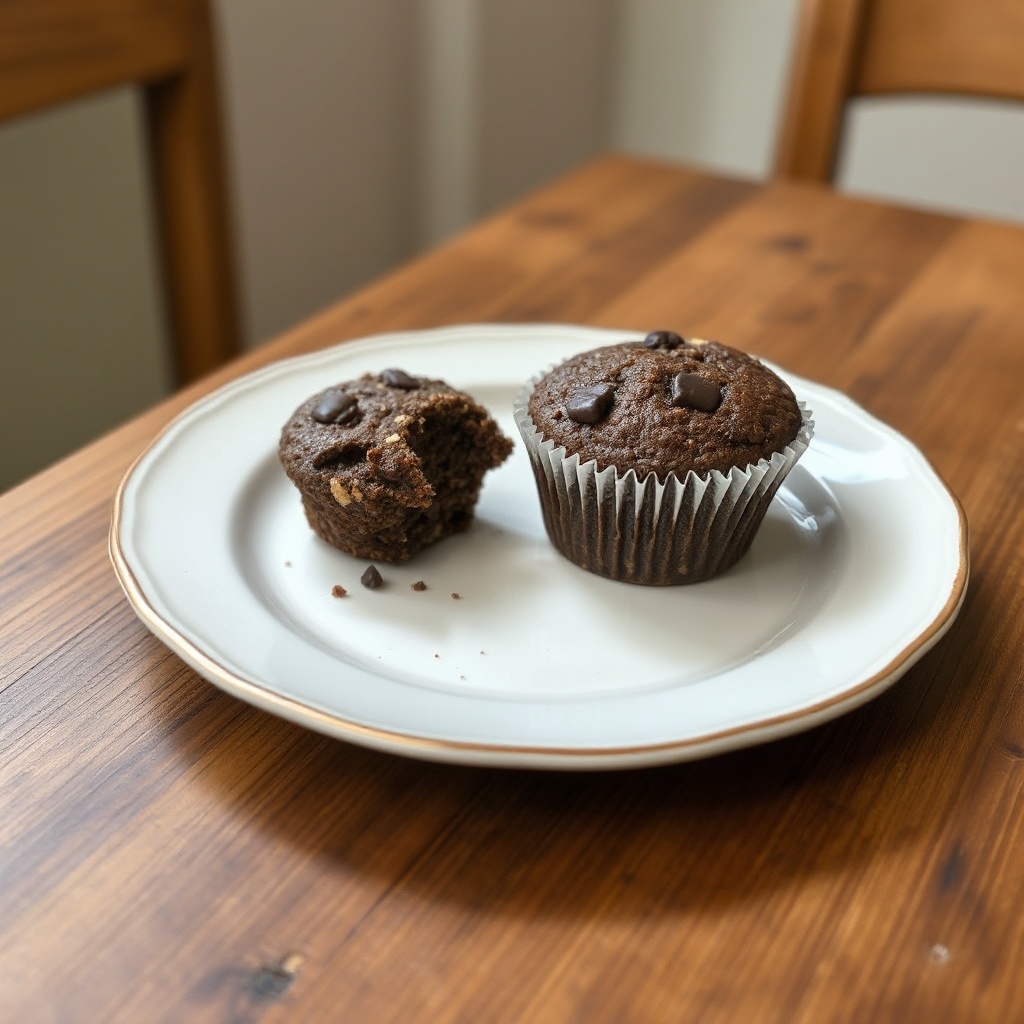 Gesunde Schokoladen-Hafer-Muffins