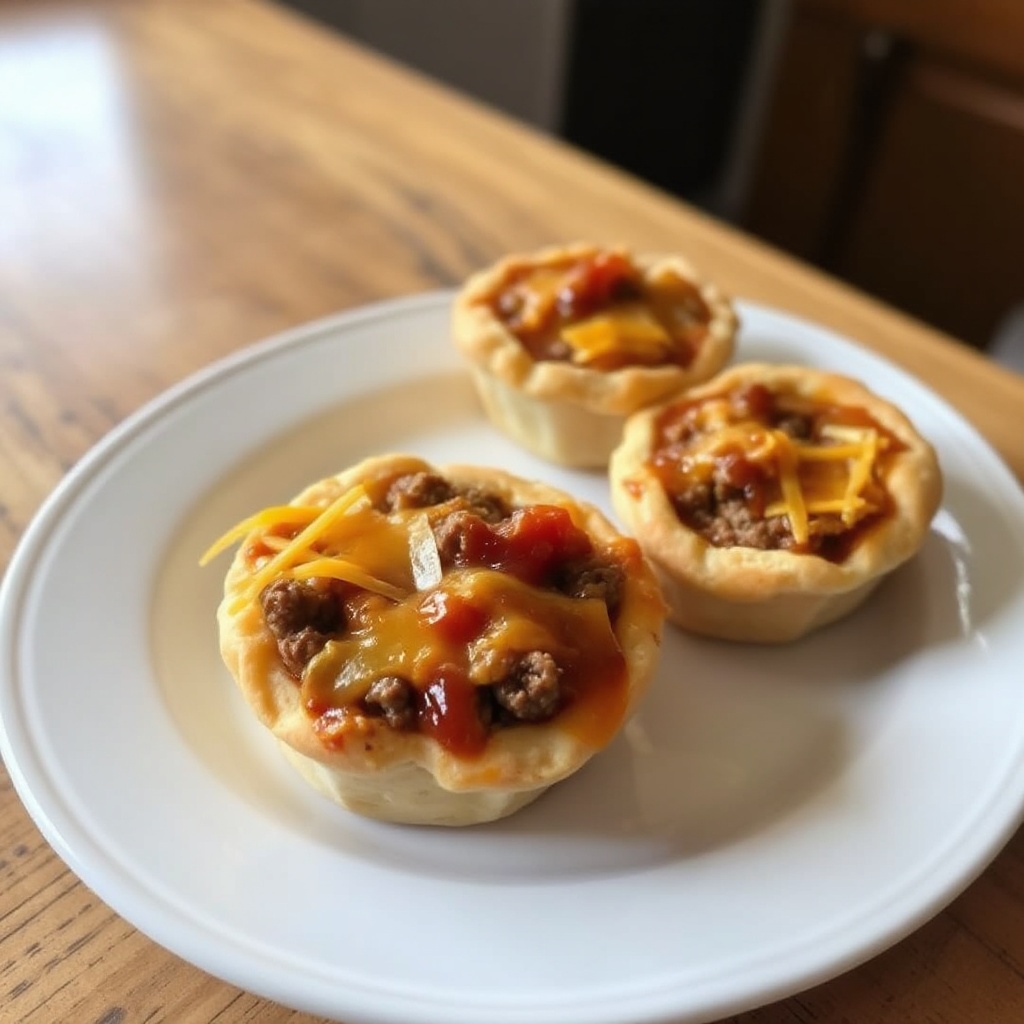 Tazze di Biscotto con Manzo BBQ e Formaggio