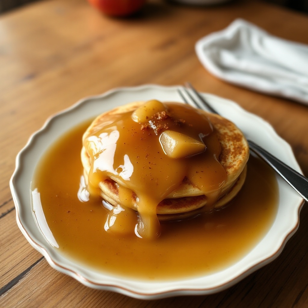 Gewürzter Apfel-Pfannkuchen-Sirup