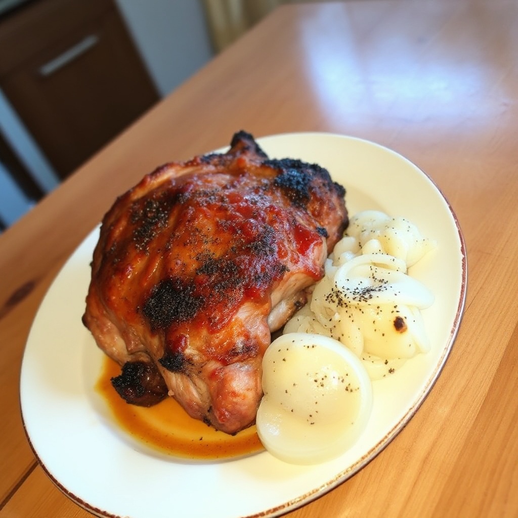 Herzhafter Geräucherter Schweineschulterbraten