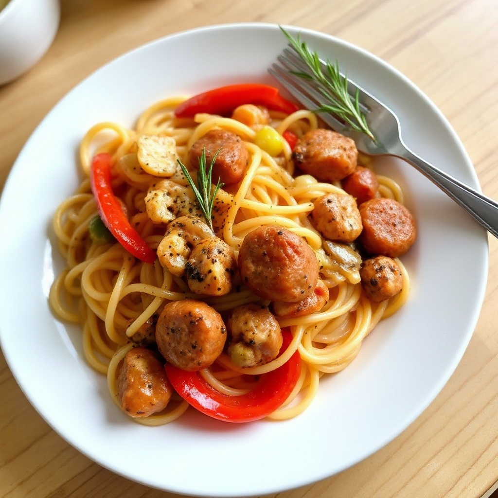 Savory Chicken Sausage Pasta Delight