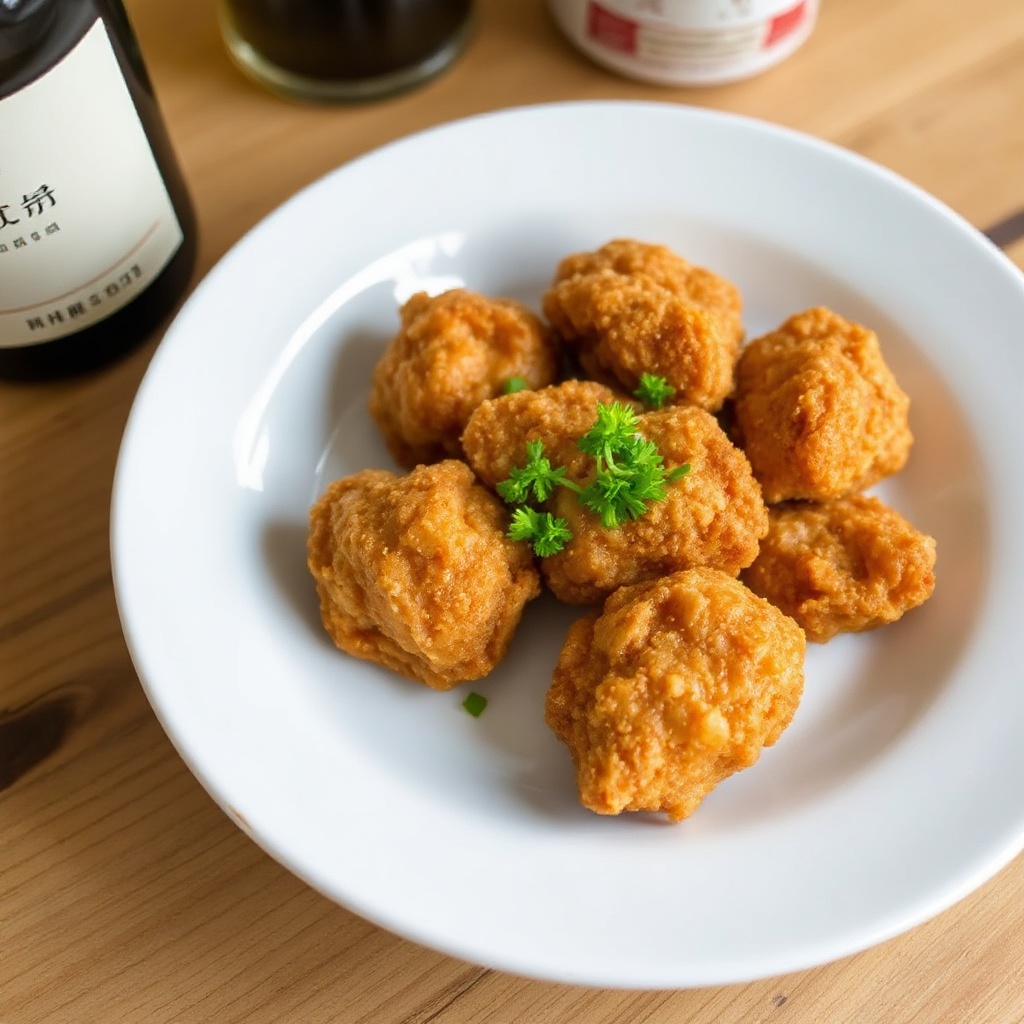 Knusprige Japanische Frittierte Hähnchenstücke