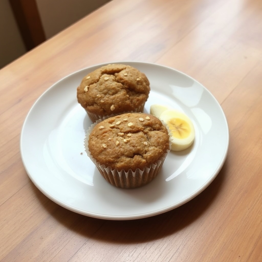 Muffin di Banana e Miele con Avena