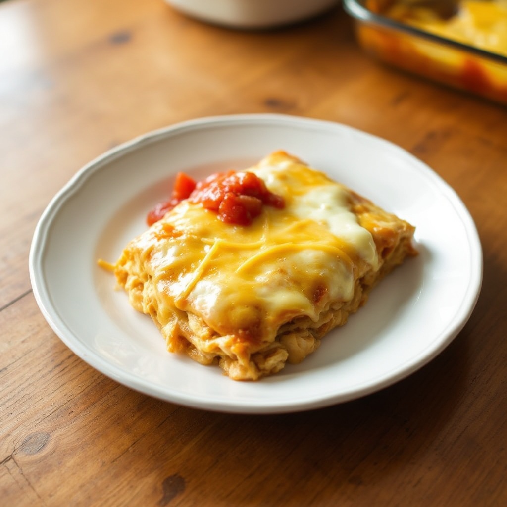 Casseruola di Enchilada di Pollo e Formaggio