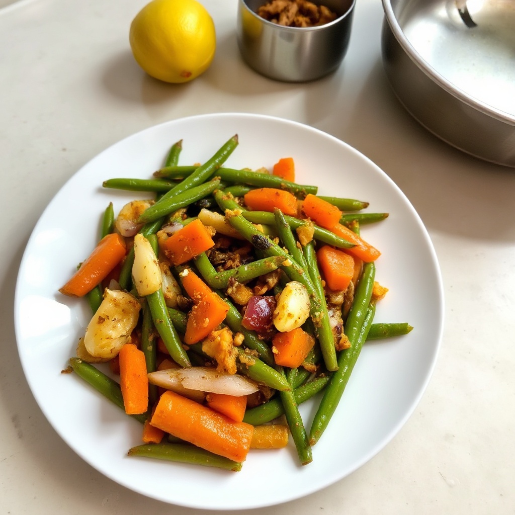 Gewürzter Grüner Bohnen Wok