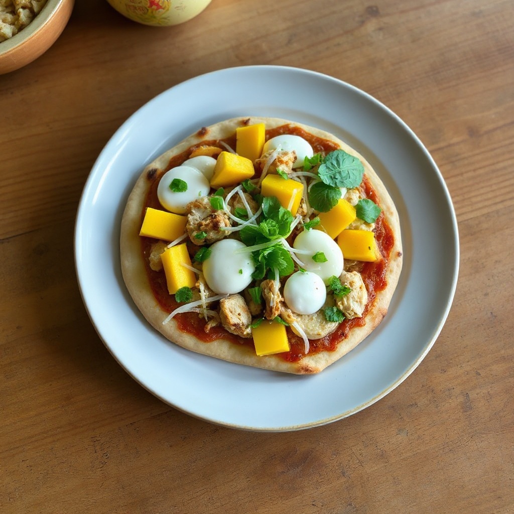 Pizza Tropicale Ispirata alla Thailandia