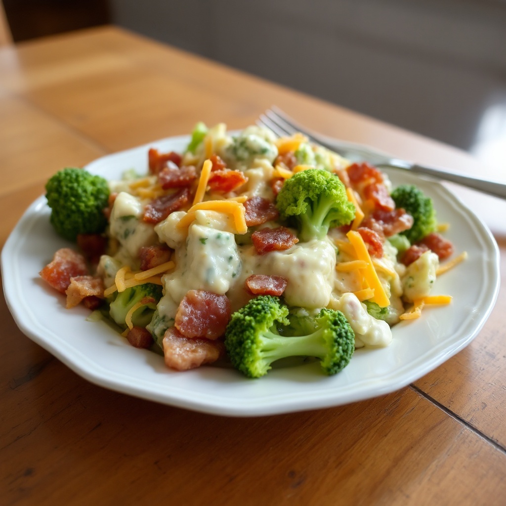 Insalata Cremosa di Broccoli e Bacon