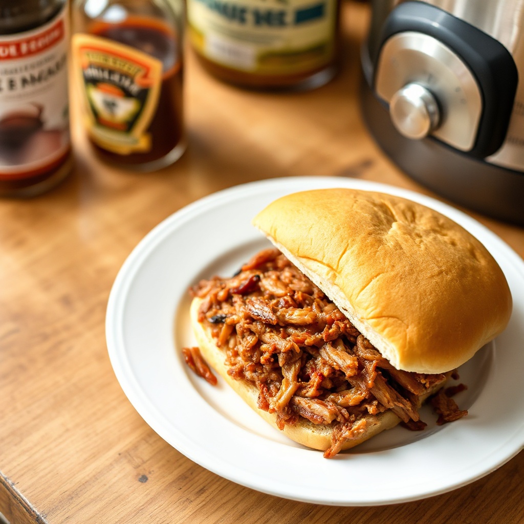 Slow Cooker Smoky Pulled Pork Sandwiches