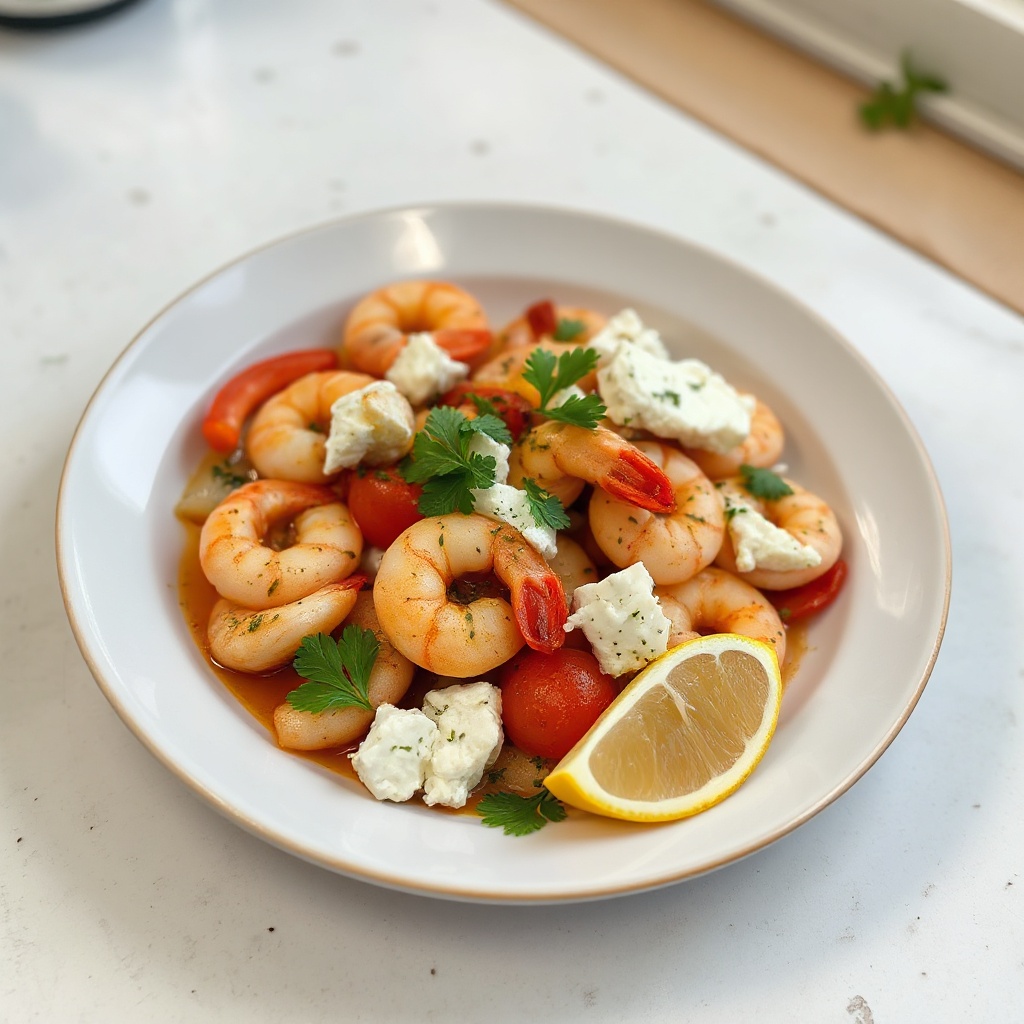 Mediterranean Shrimp Delight with Feta