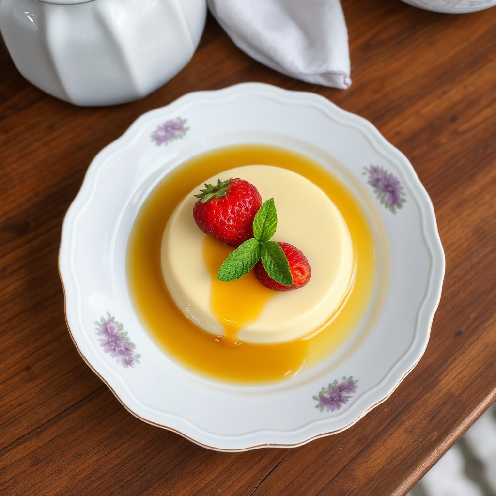 Lavender Caramel Custard