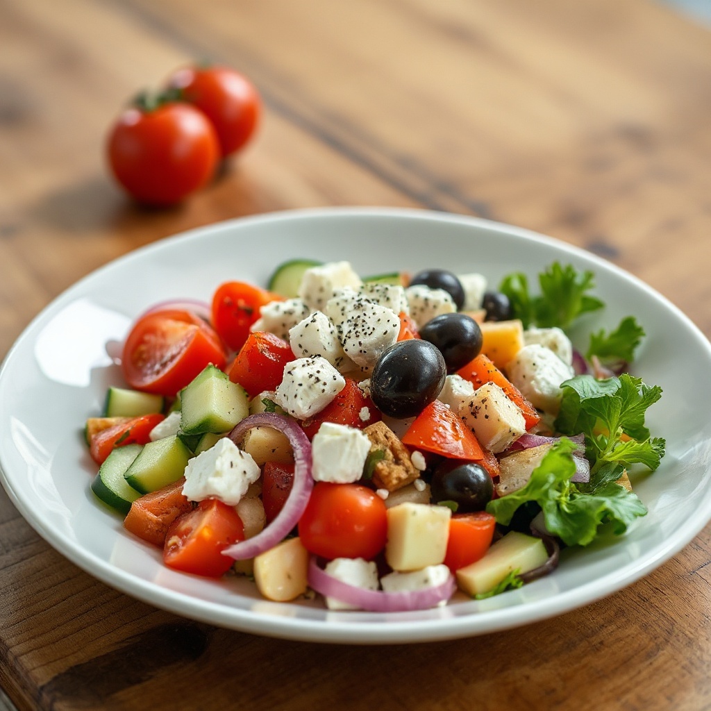 Mediterrane inspirierter griechischer Salat