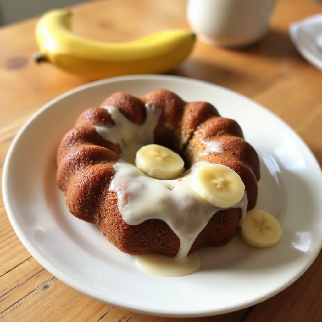 Delightful Banana Walnut Bundt Cake
