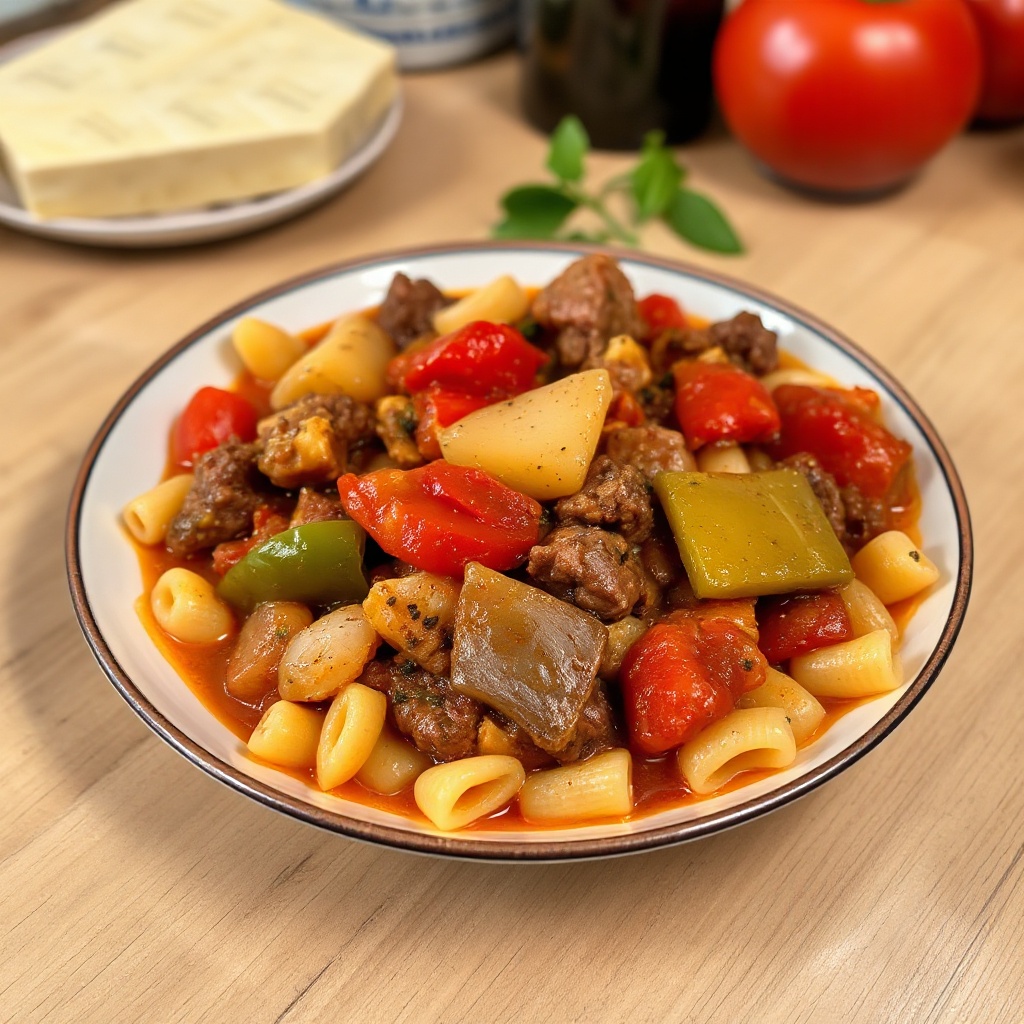Ungarischer Rindfleisch- und Paprika-Eintopf