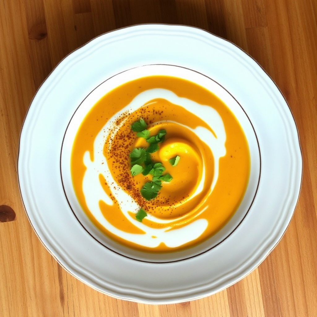 Zuppa Cremosa di Patate Dolci al Curry