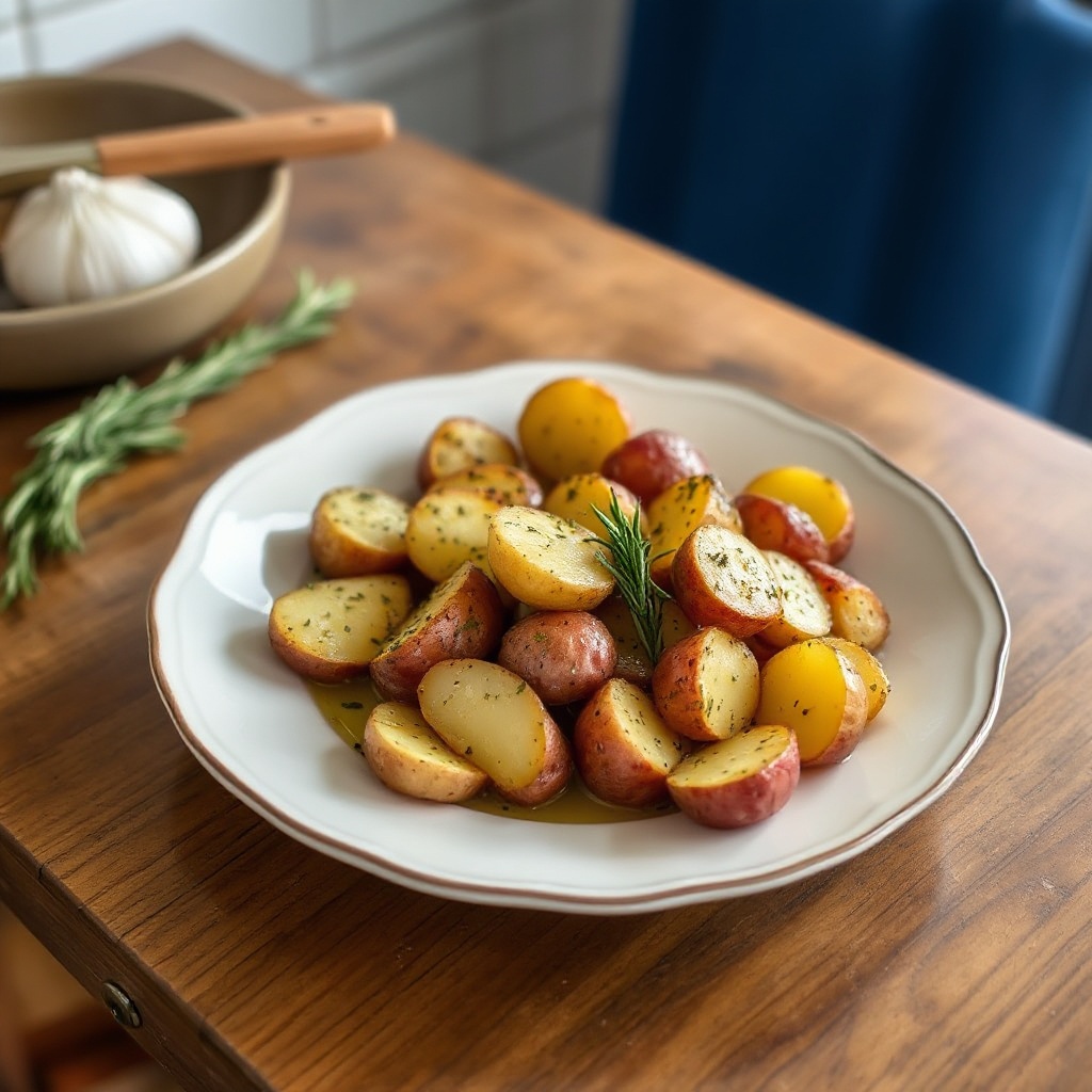 Kräuter-Knoblauch-Röstkartoffeln