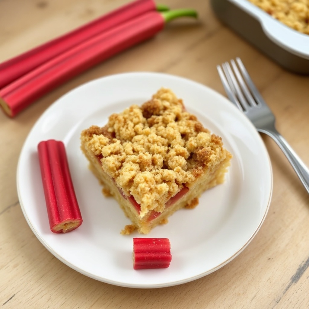 Rhubarb Crumble Cake