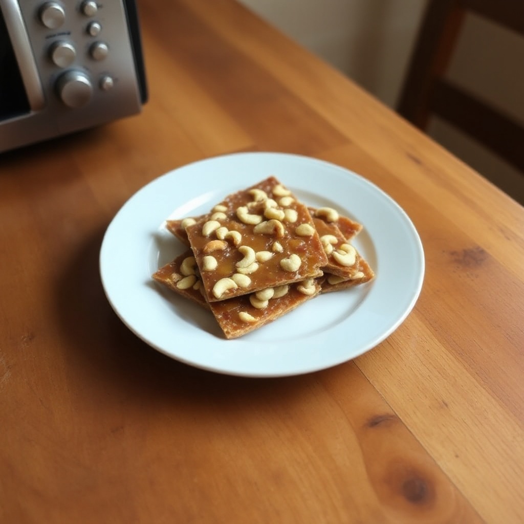 Mikrowellen-Cashew-Brittle