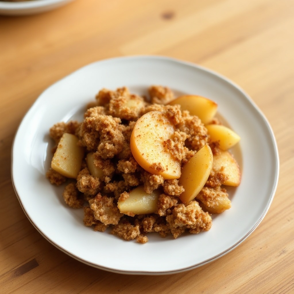 Crumble di Mele Speziato Caldo