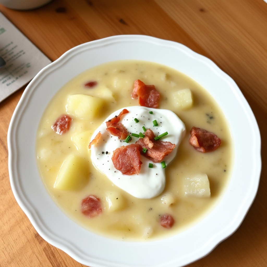 Cremige Kartoffel- und Kanadische Speck-Suppe