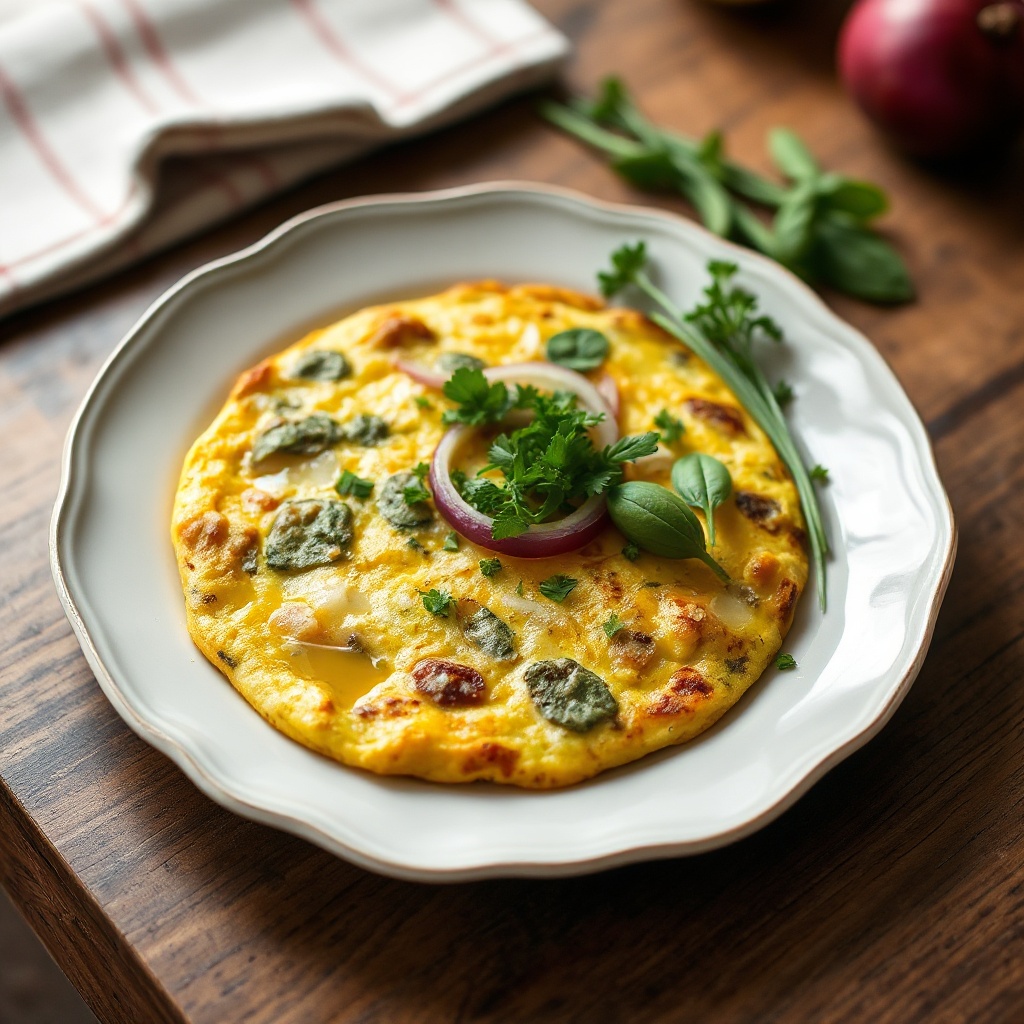 Frittata Salata con Erbe e Cipolle